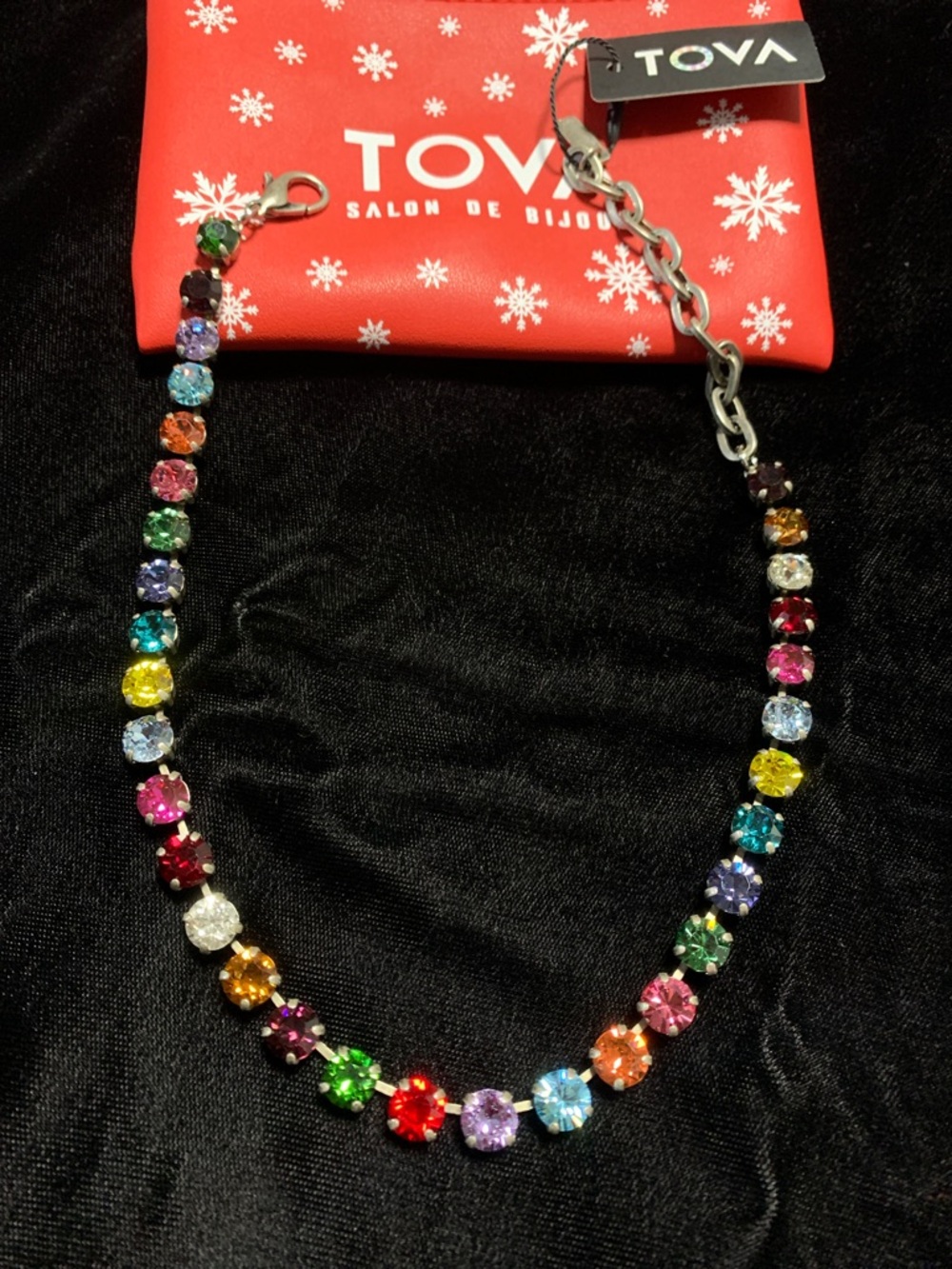 NWT TOVA OAKLAND RAINBOW NECKLACE IN ANTIQUE SILVER